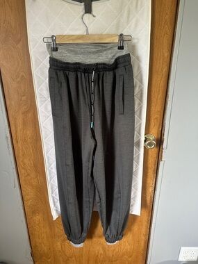 FP Movement by Free People Charcoal Gray Track Joggers with Contrast Waistband